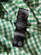 The North Face men's button-up long sleeve shirt Green Plaid. Size Medium