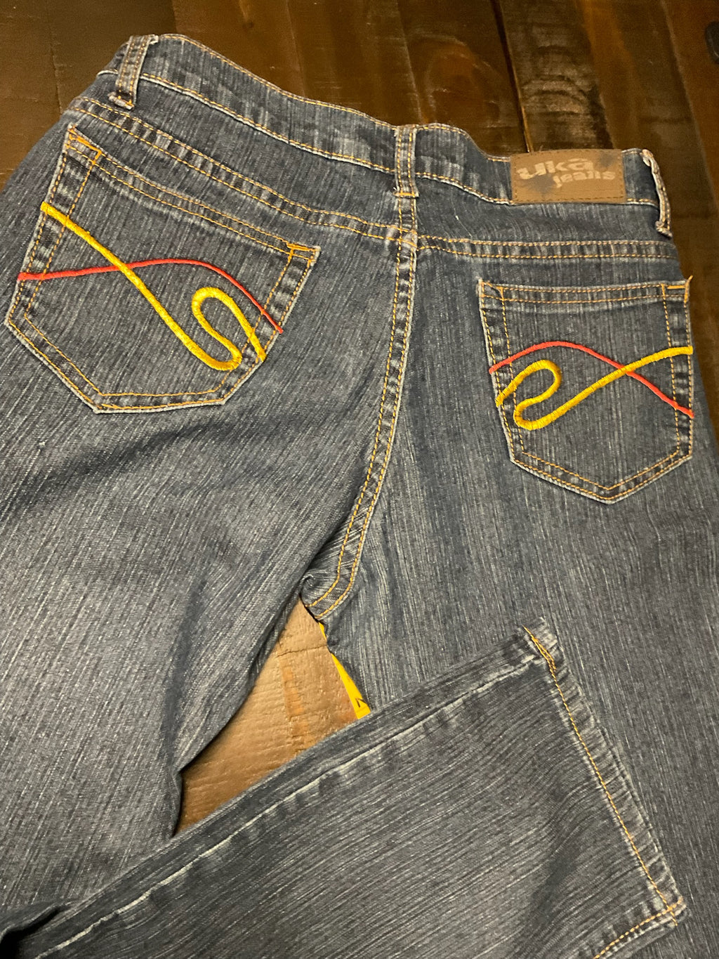 Fashion Nova UKA Women's Dark Denim Straight Leg Jeans - Size 5