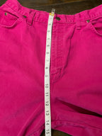 Vintage 80s 90s Sears Pink Denim Shorts Women’s 16 Made in USA High Rise Mom