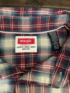 Wrangler Men's Classic Plaid Long Sleeve Western Shirt - X Large