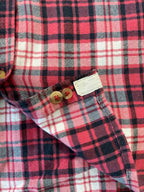 American Eagle Women's  Long Sleeve Button Up Flannel  Red  Black Plaid.  Medium