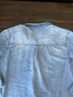 Old Navy Women's Classic Denim Long Sleeve Shirt - Light Blue, Size Large