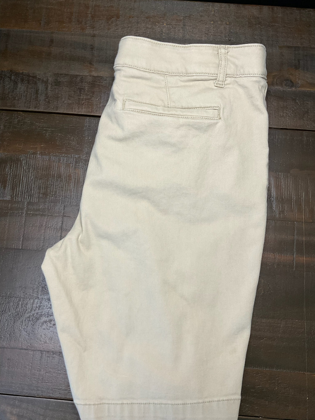 St. John's Bay Women's Classic Bermuda Khaki Shorts – Size 14