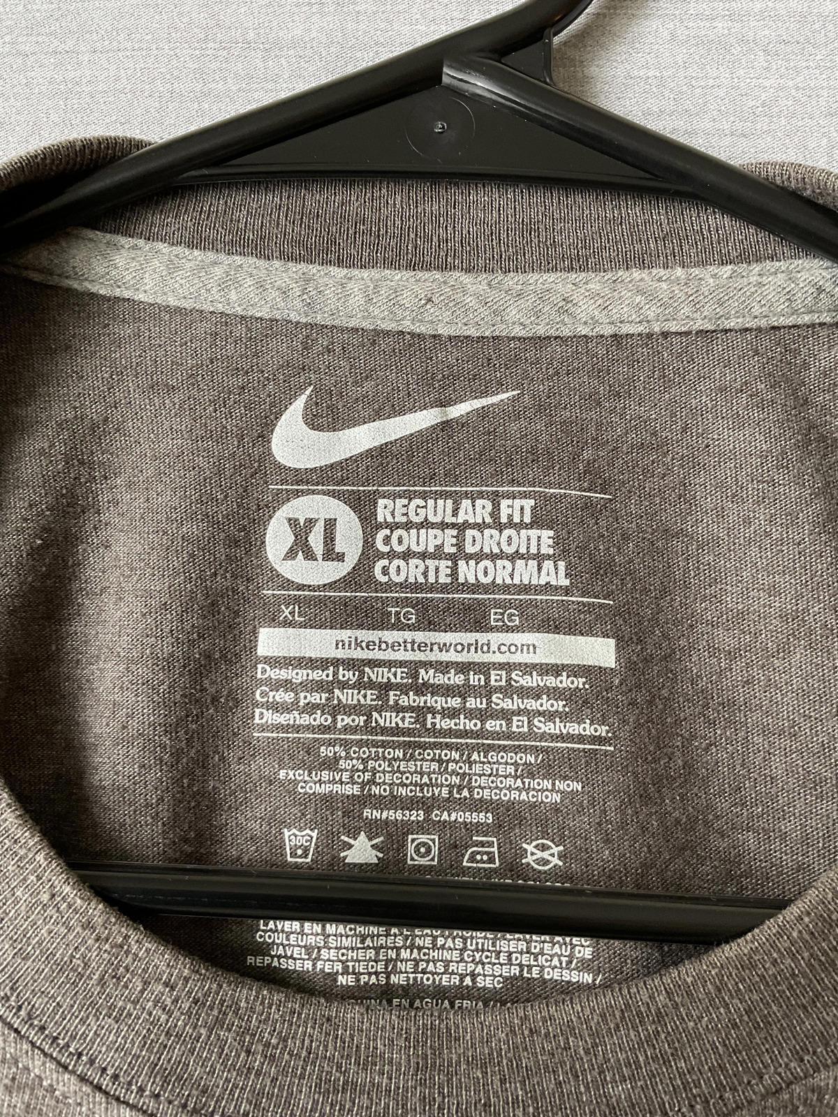 Nike Loose Fit Cotton T-Shirt - Heather Brown