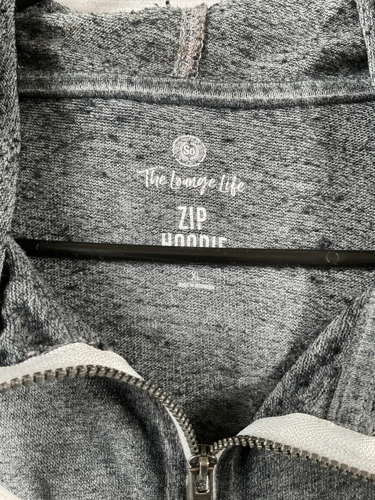 SO Women's Long Sleeve Zip Up Hoodie Dark Gray