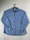 Volcom Men's Long Sleeve Button Up Shirt - Blue (XL)