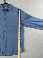 Volcom Men's Long Sleeve Button Up Shirt - Blue (XL)