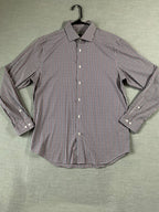 Michael Kors Men's  Button Up Long Sleeve Red, Black White Plaid.
