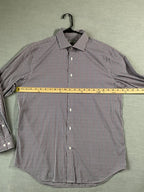 Michael Kors Men's  Button Up Long Sleeve Red, Black White Plaid.