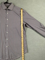 Michael Kors Men's  Button Up Long Sleeve Red, Black White Plaid.