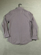 Michael Kors Men's  Button Up Long Sleeve Red, Black White Plaid.