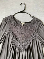Ultra Pink Women's Baby Doll Blouse with 3/4 Bell Sleeves