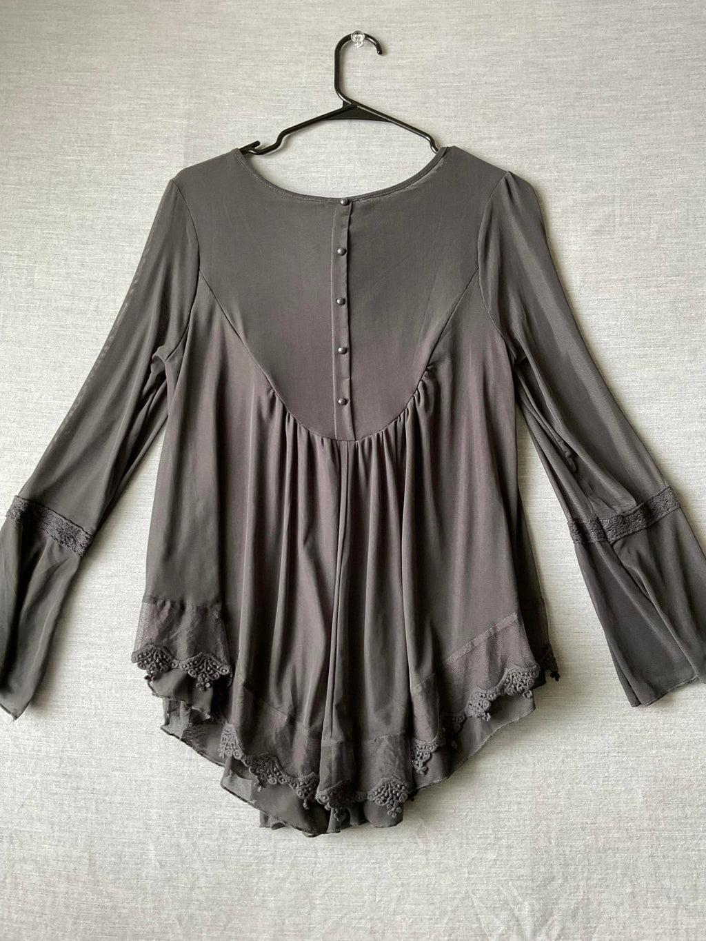 Ultra Pink Women's Baby Doll Blouse with 3/4 Bell Sleeves
