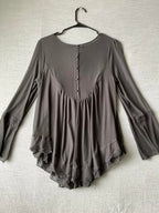 Ultra Pink Women's Baby Doll Blouse with 3/4 Bell Sleeves