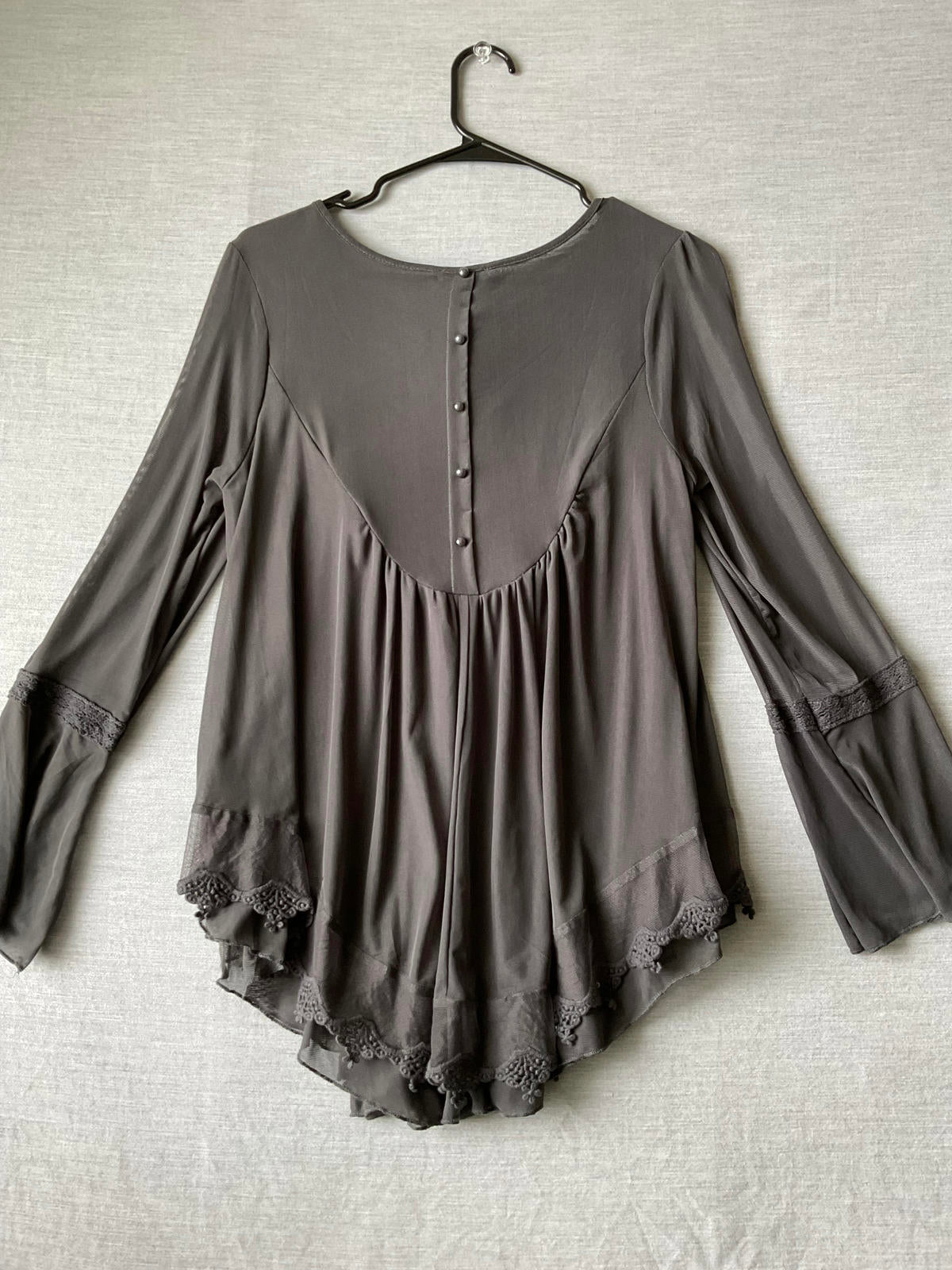 Ultra Pink Women's Baby Doll Blouse with 3/4 Bell Sleeves