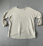 Democracy Women's Long Sleeve Crew Neck shirt in Cream