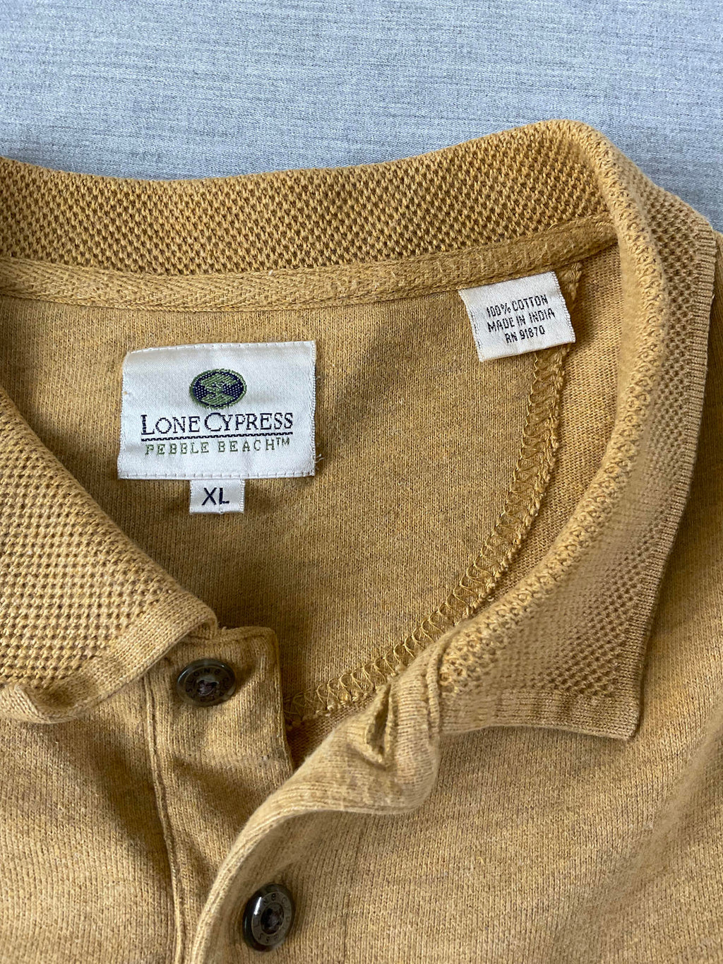 Lone Cypress Pebble Beach Long Sleeve Polo Shirt