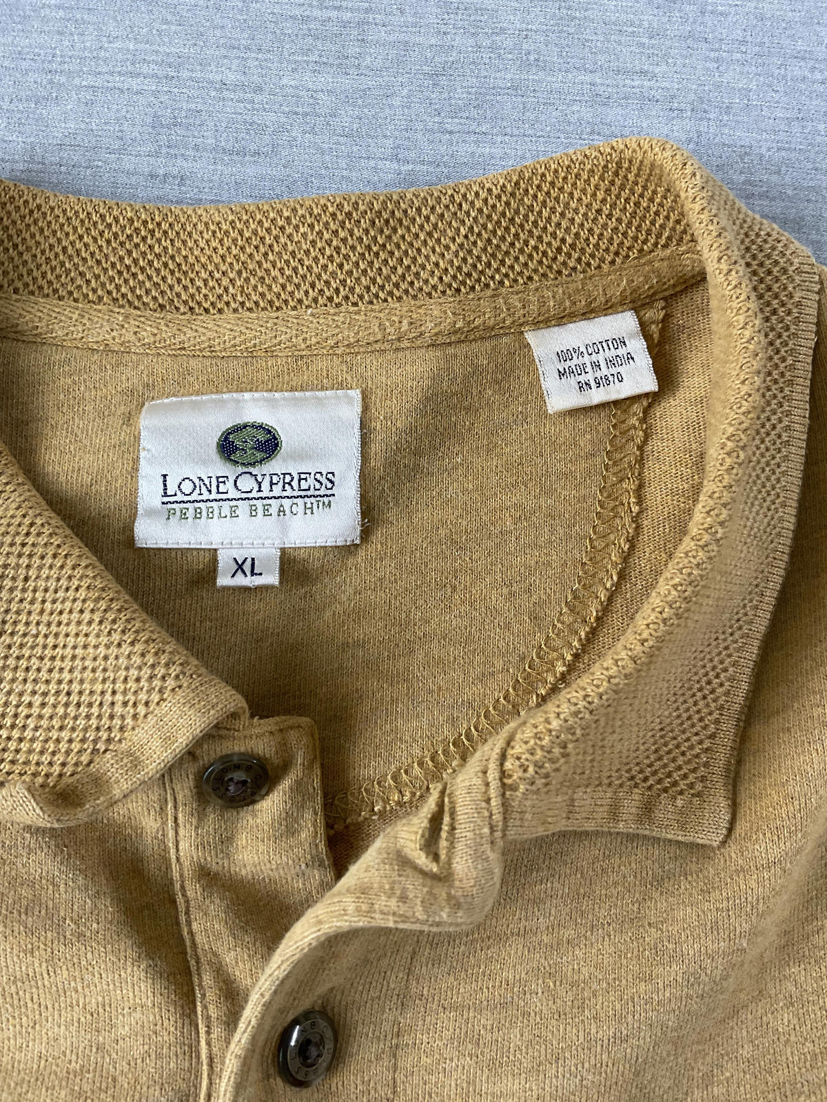 Lone Cypress Pebble Beach Long Sleeve Polo Shirt