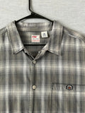 Levi's Dry Goods Men's Long Sleeve Button Up Gray Plaid Shirt.