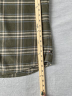 Dickies Men's Long Sleeve Button Up Flannel Shirt Army Green Plaid
