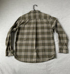 Dickies Men's Long Sleeve Button Up Flannel Shirt Army Green Plaid