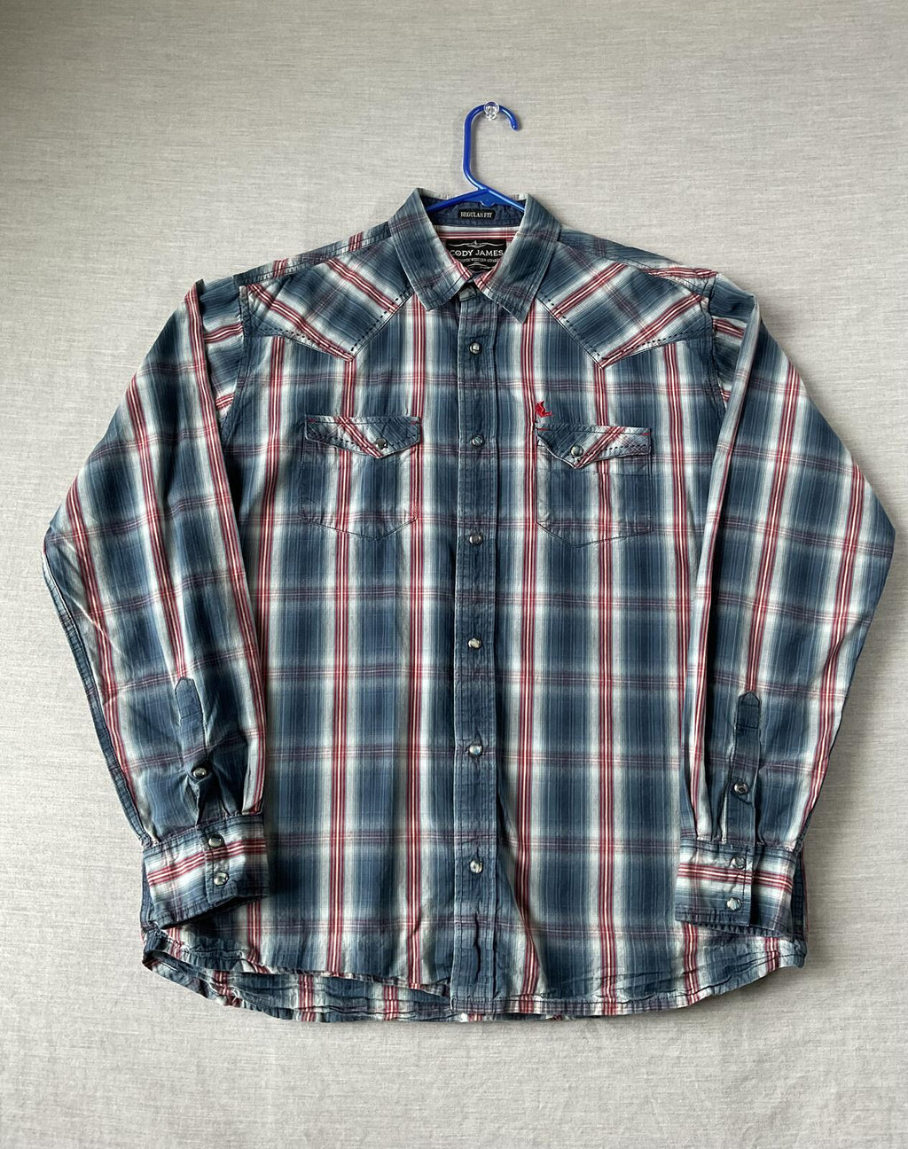 Cody James Men's Western Style Shirt Pearl Snap Button Up Long Sleeve in Plaid