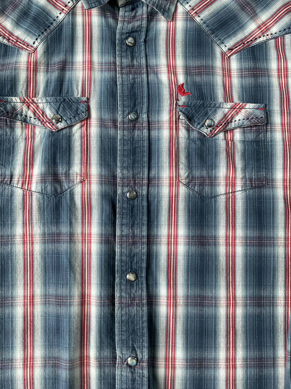 Cody James Men's Western Style Shirt Pearl Snap Button Up Long Sleeve in Plaid