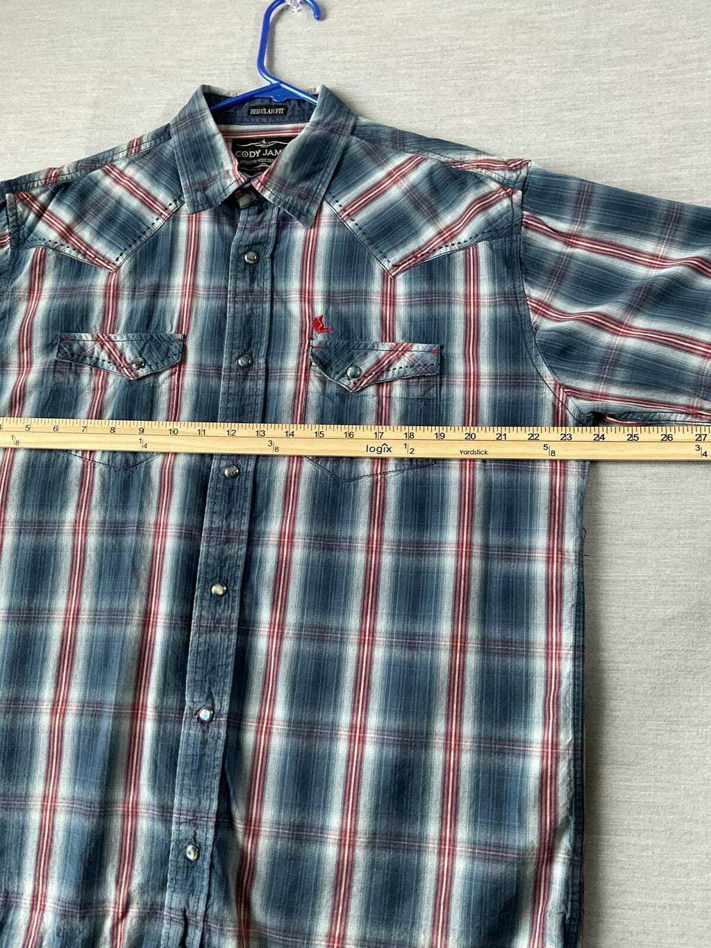 Cody James Men's Western Style Shirt Pearl Snap Button Up Long Sleeve in Plaid