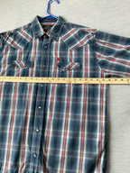 Cody James Men's Western Style Shirt Pearl Snap Button Up Long Sleeve in Plaid