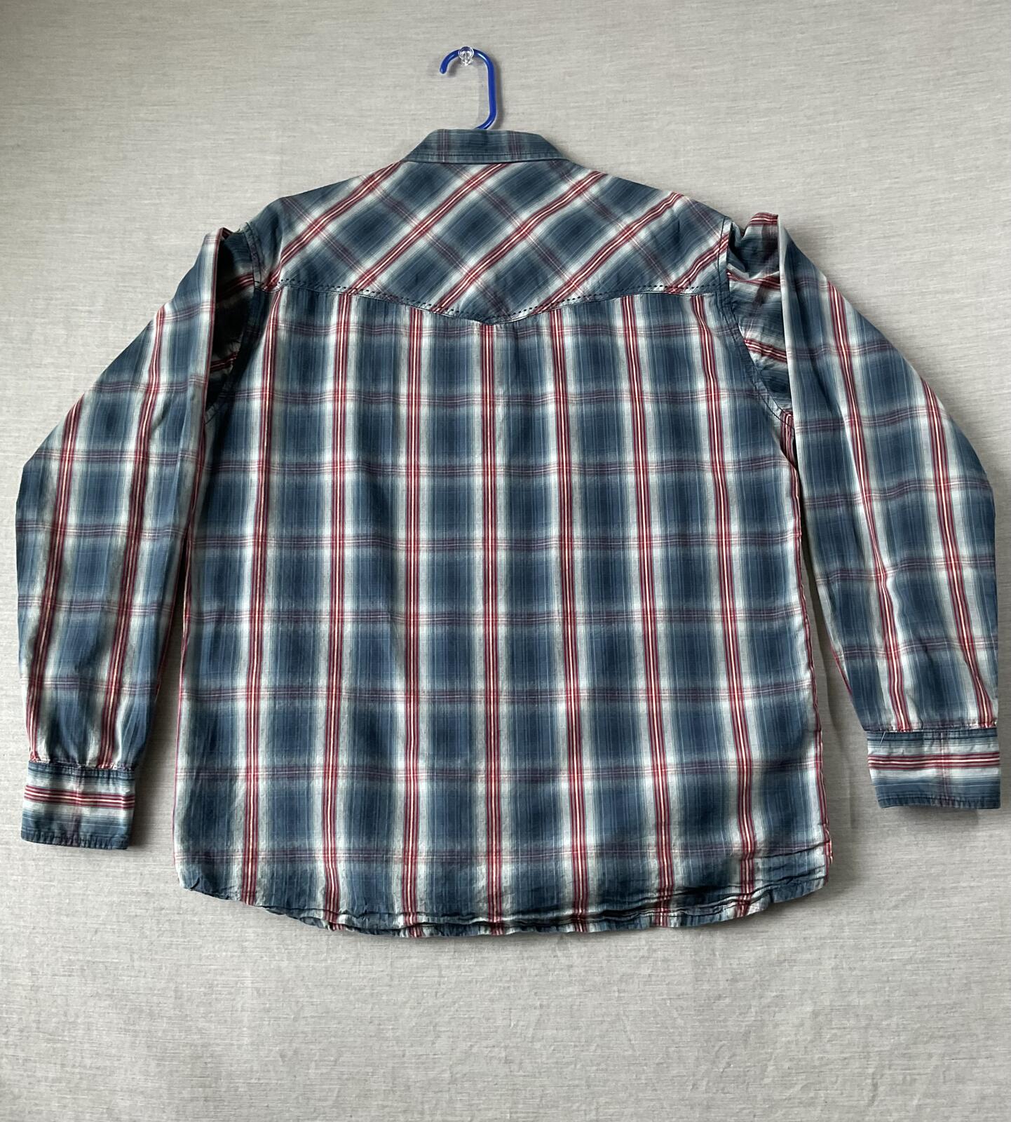Cody James Men's Western Style Shirt Pearl Snap Button Up Long Sleeve in Plaid