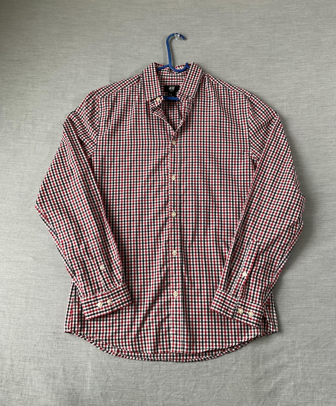 HM Men's Shirts Button Up Long Sleeve