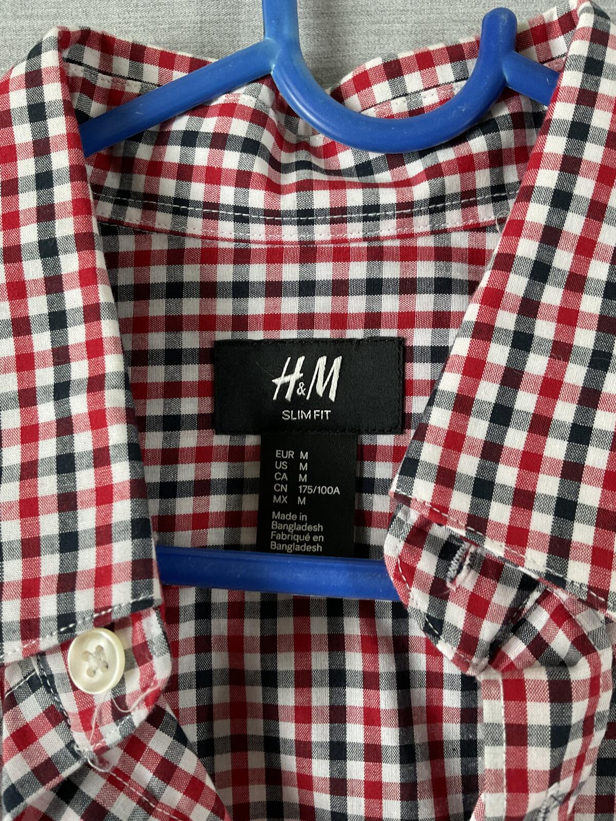 HM Men's Shirts Button Up Long Sleeve