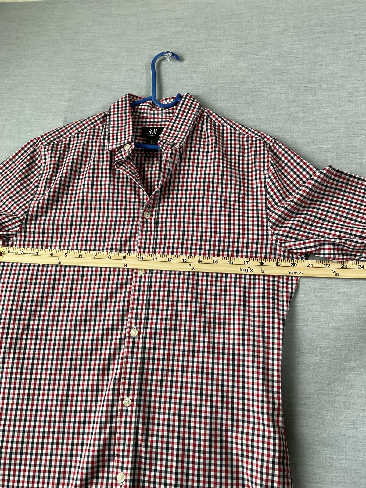HM Men's Shirts Button Up Long Sleeve