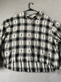 Lucky Brand Women’s Long Sleeve Western Shirt - Black & White Print (XL)