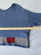 Marvel Women's Sweater Blue, Red, Gray with Dark Blue Star