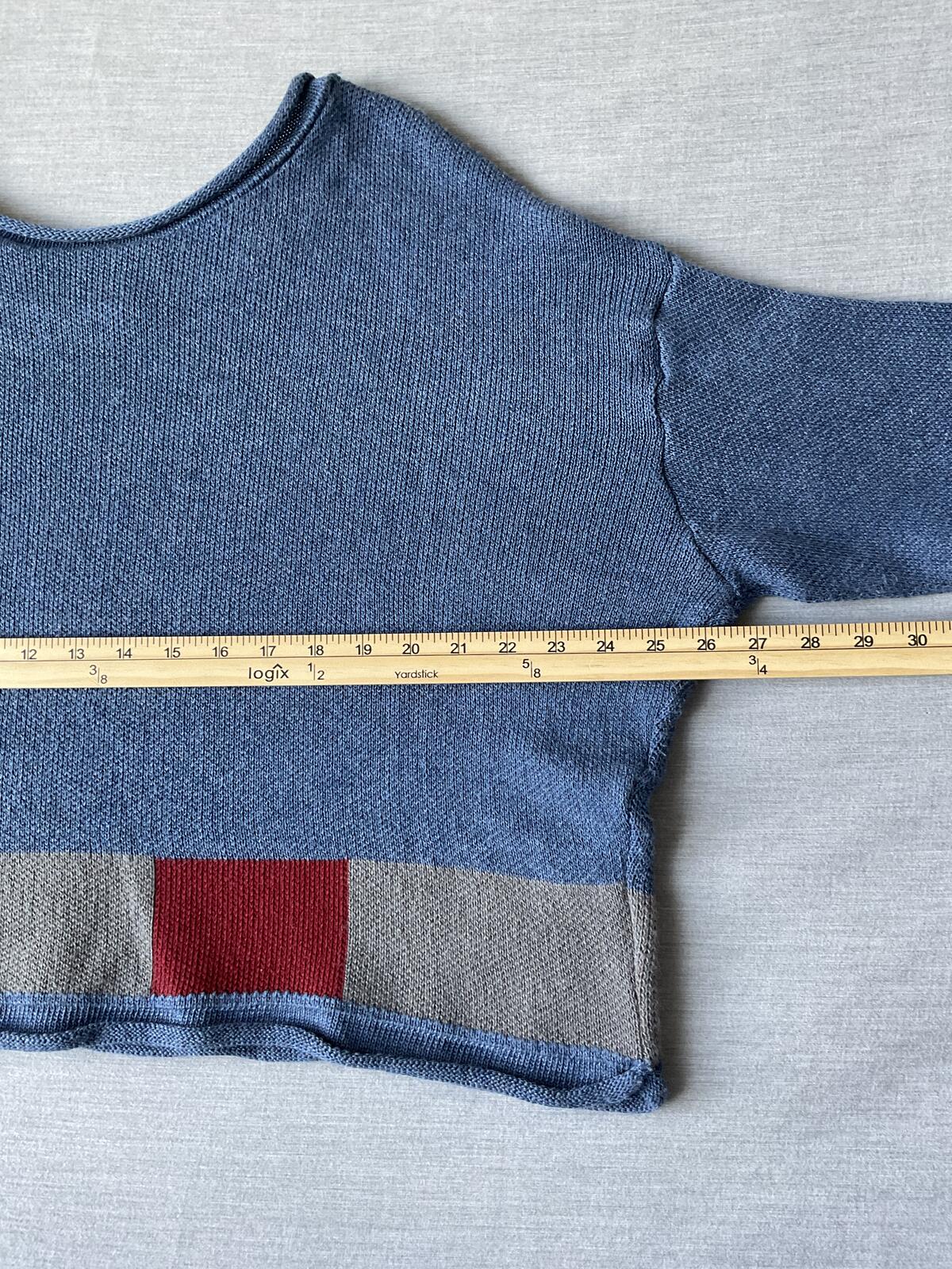 Marvel Women's Sweater Blue, Red, Gray with Dark Blue Star