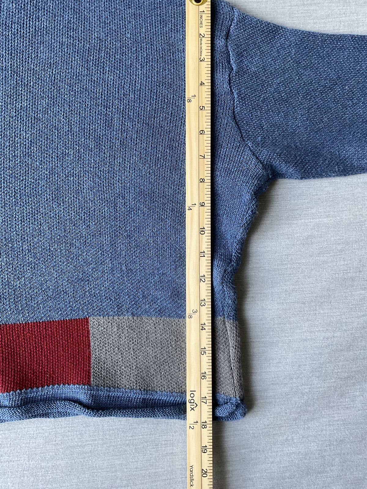 Marvel Women's Sweater Blue, Red, Gray with Dark Blue Star