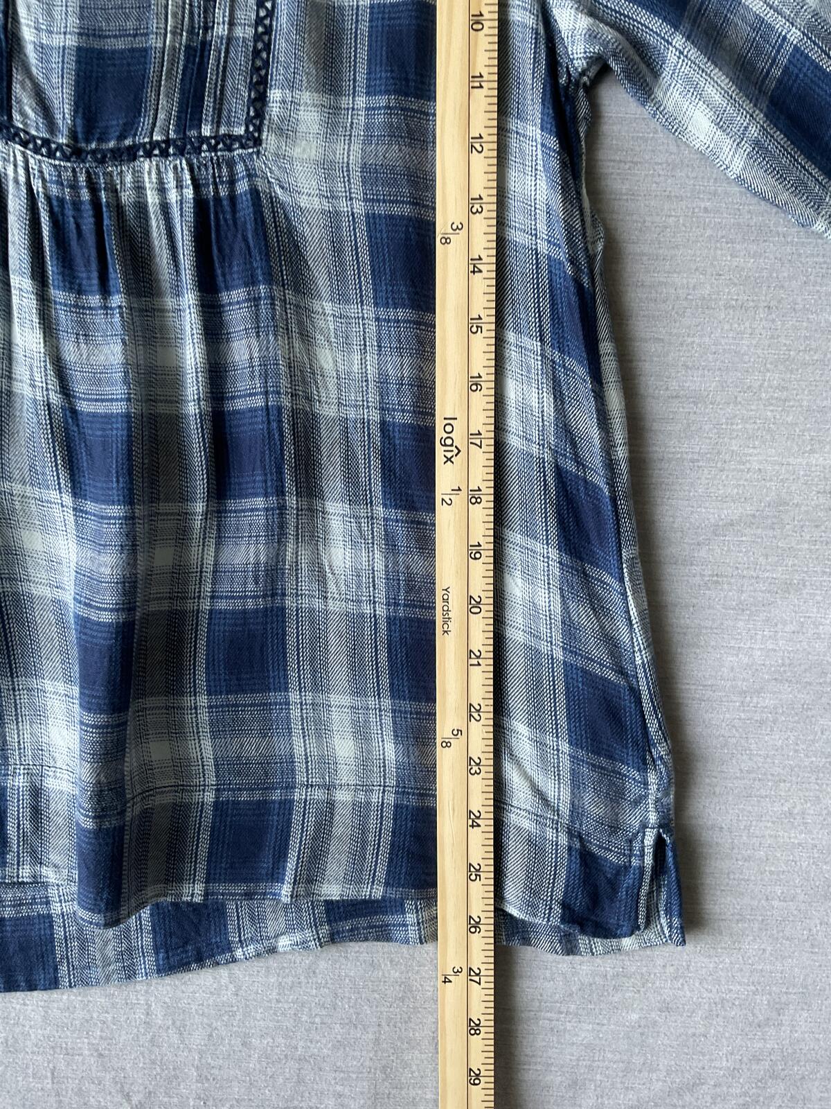 Wrangler Women's Baby doll Plaid Blouse