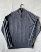Oscar de la Renta Men's Long Sleeve Blue Sweater Medium