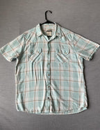 Ariat Men's Short Sleeve Button Up Plaid Shirt Large