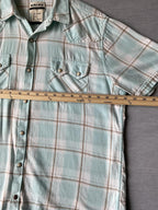 Ariat Men's Short Sleeve Button Up Plaid Shirt Large