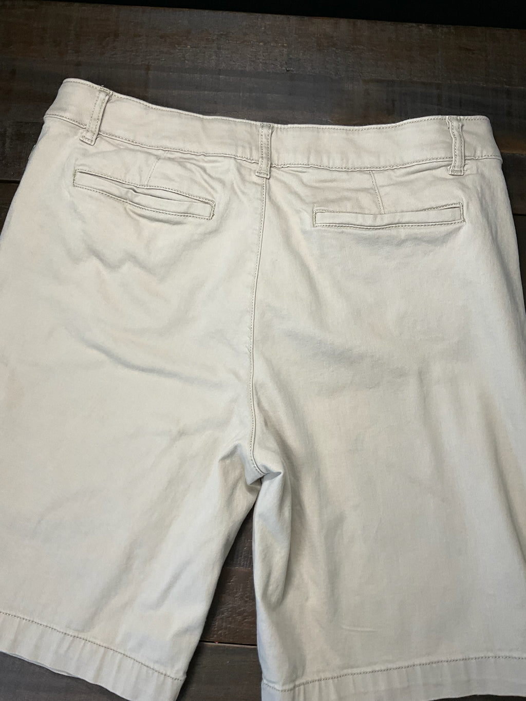 St. John's Bay Women's Classic Bermuda Khaki Shorts – Size 14