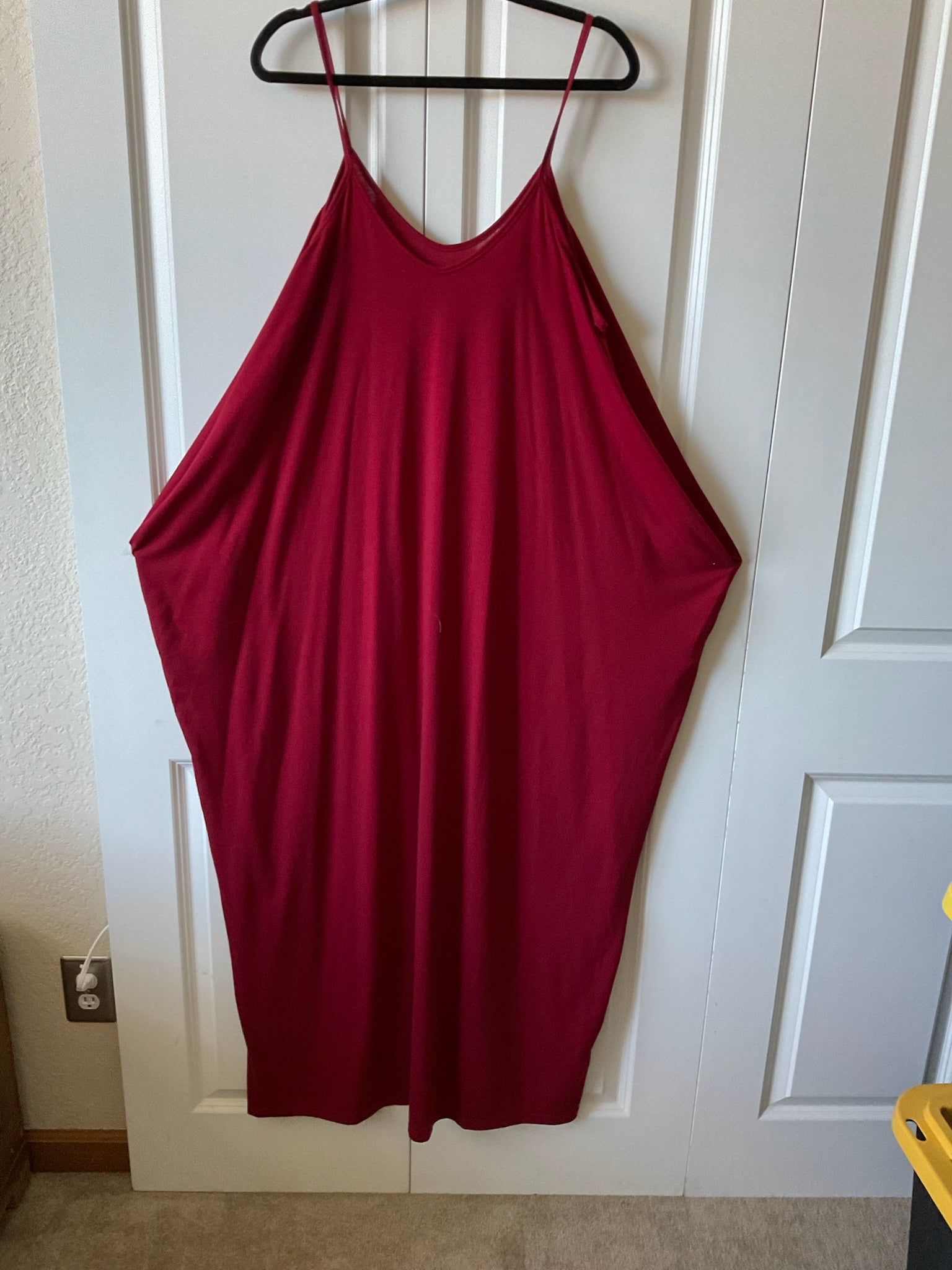 SHEIN Curve Plus Size 3X Red Spaghetti Strap Maxi Dress with Pockets