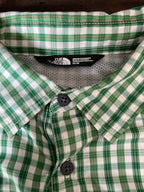 The North Face men's button-up long sleeve shirt Green Plaid. Size Medium