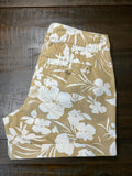Old Navy Women's Everyday Shorts Size 6   - Tan with Cream Flowers