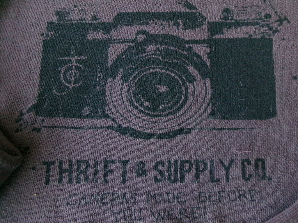 Merona Women's Long Sleeve Vintage Camera Graphic Sweatshirt. Size Small. 