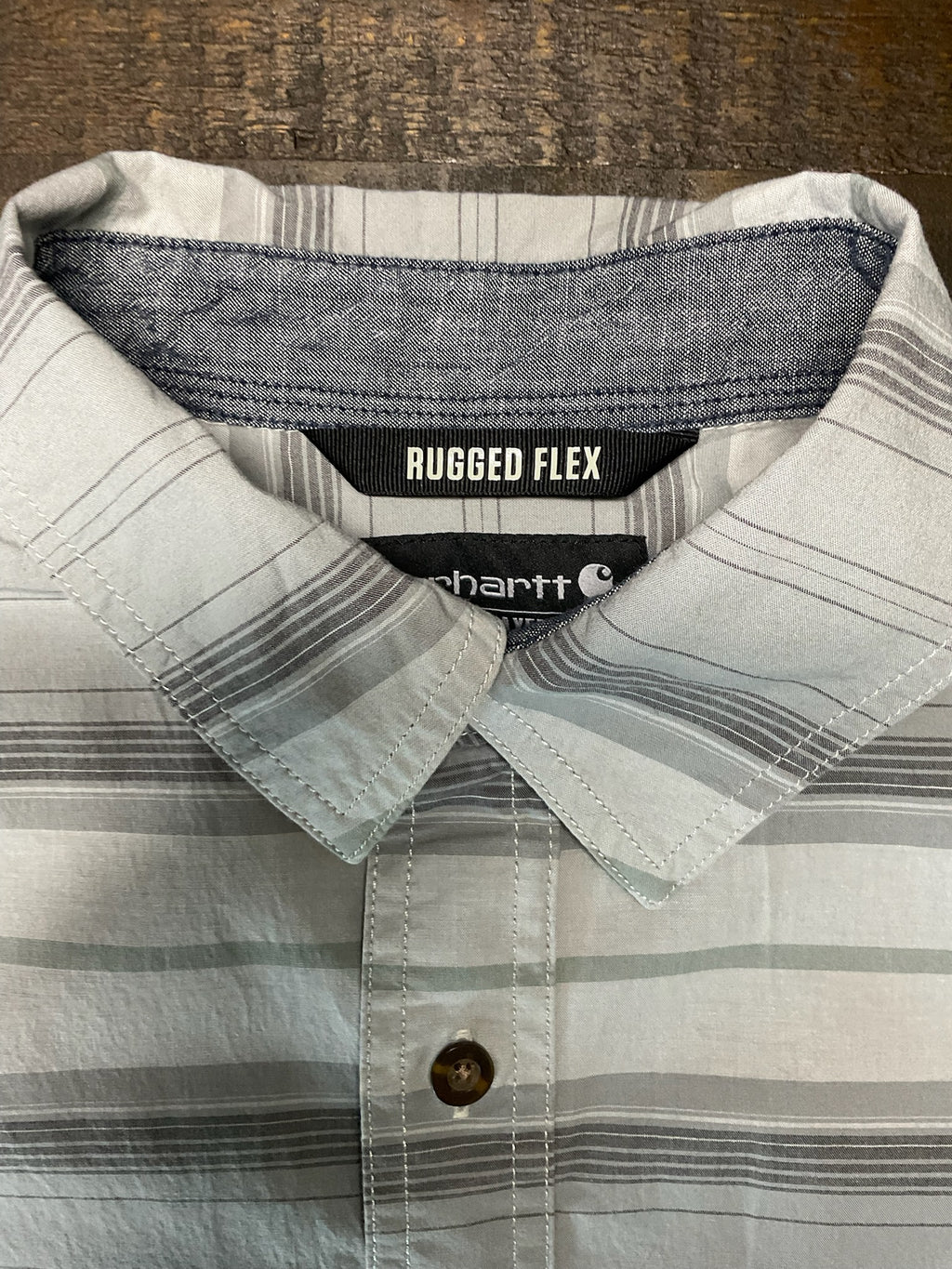 Carhartt Men’s Rugged Flex Relax Fit Lightweight Plaid Shirt - Gray. Medium)