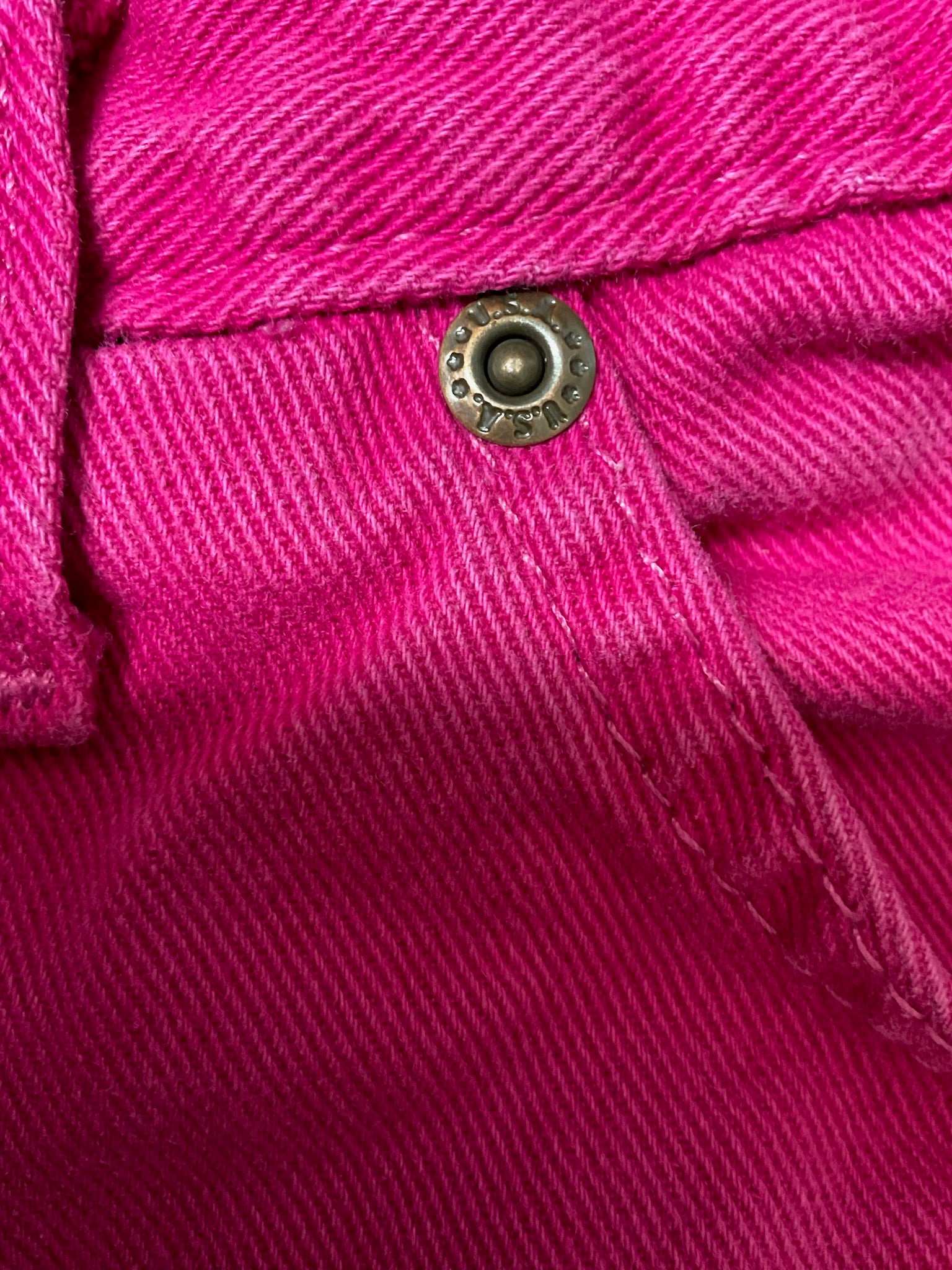 Vintage 80s 90s Sears Pink Denim Shorts Women’s 16 Made in USA High Rise Mom