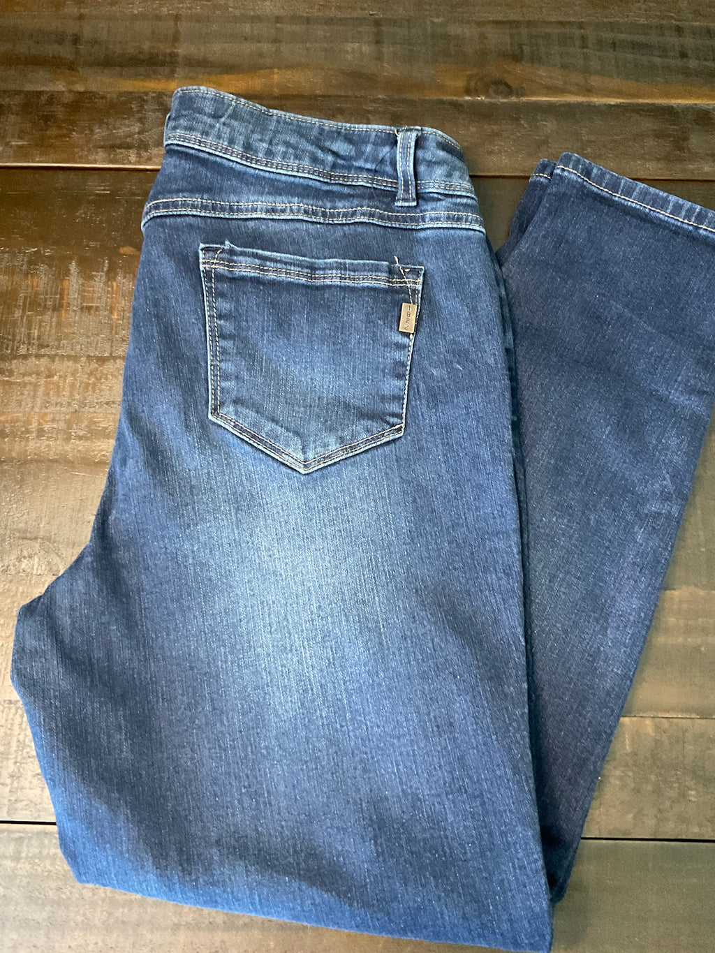 1822 Denim Women's Adrianna High Rise Skinny Jeans - Dark Wash - Size 14