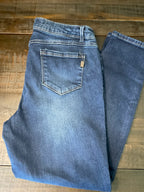 1822 Denim Women's Adrianna High Rise Skinny Jeans - Dark Wash - Size 14